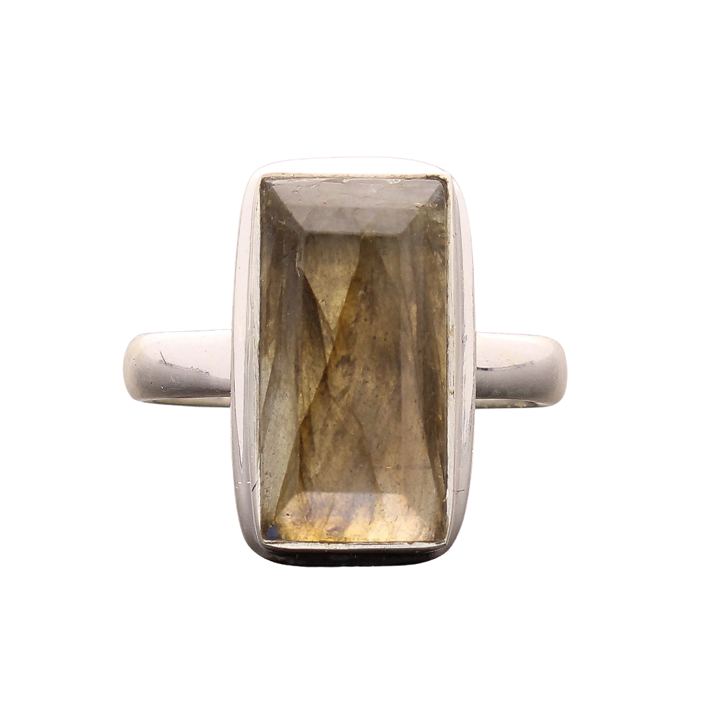 Buy your Faceted Cushion Labradorite Sterling Silver Ring online now or in store at Forever Gems in Franschhoek, South Africa