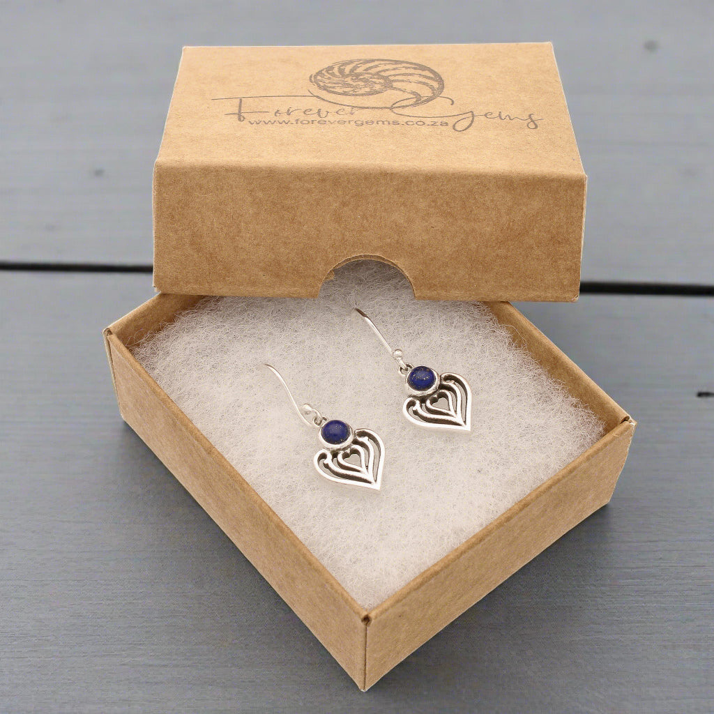 Buy your Inner Heart Lapis Lazuli Sterling Silver Dangle Earring online now or in store at Forever Gems in Franschhoek, South Africa
