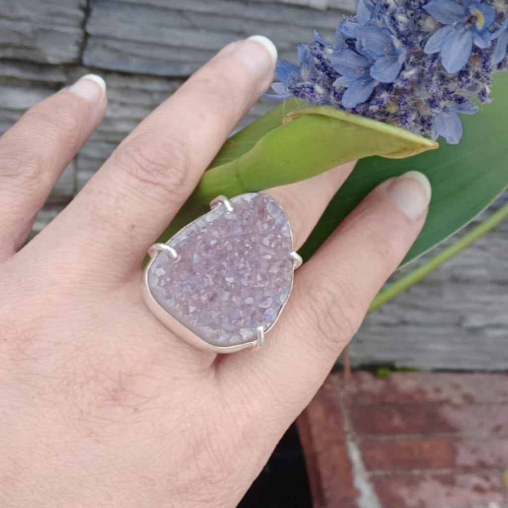 Buy your Amethyst Druzy Sterling Silver Ring online now or in store at Forever Gems in Franschhoek, South Africa